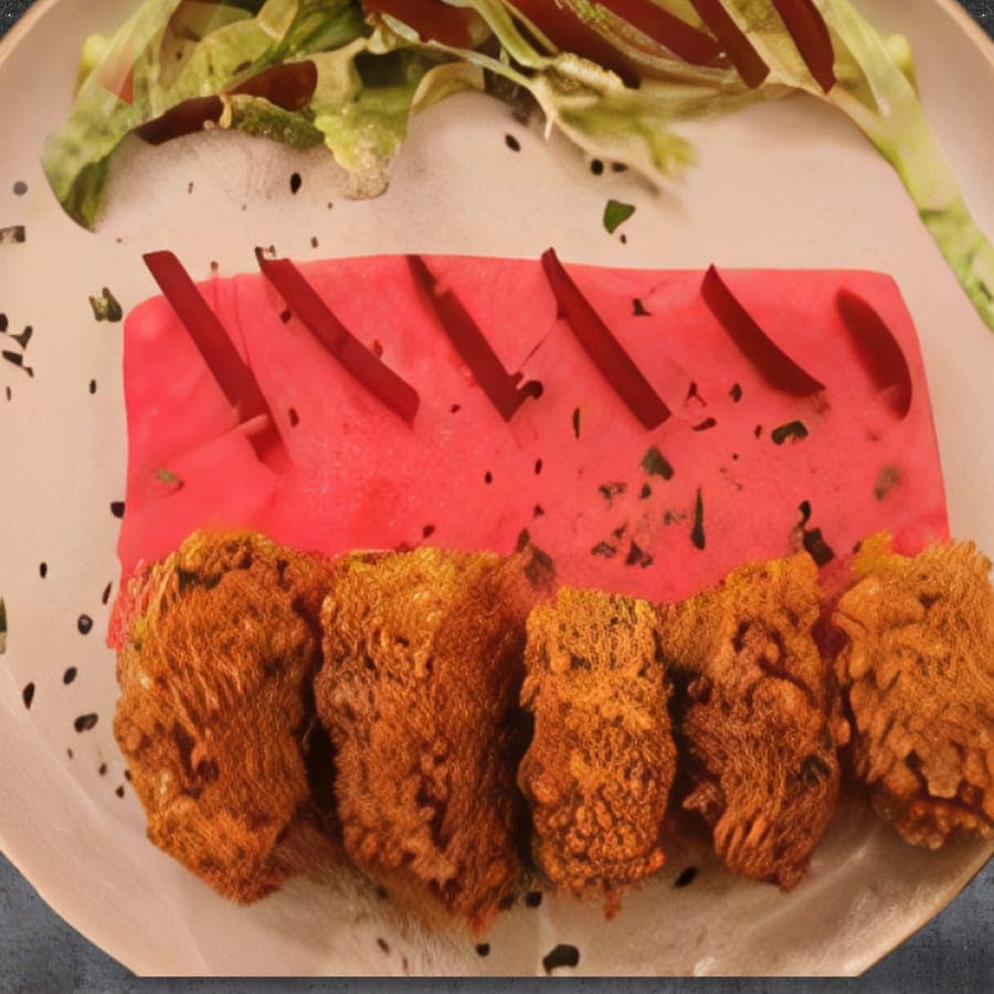 Sous vide sertésszűz céklás burgonyapürével